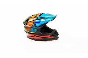 Шлем мото кроссовый Hizer J6803 (S) #3 BLACK/BLUE