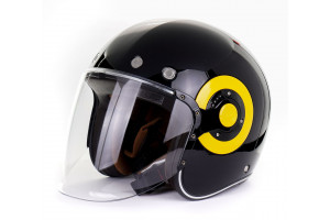 Шлем SMK RETRO JET BLACK, цвет черный, размер M