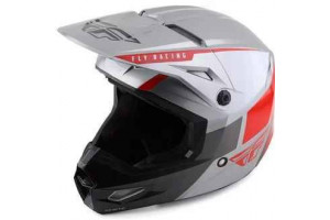 Шлем кроссовый FLY RACING KINETIC Drift (серый/красный, M, 140126-880-3833)