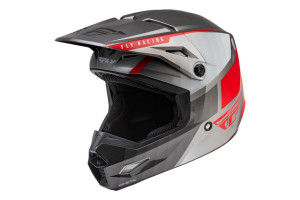 Шлем кроссовый FLY RACING KINETIC Drift (серый/красный, S, 140126-880-2281)