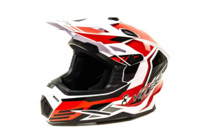 Шлем мото кроссовый HIZER J6801 #5 (XL) white/red