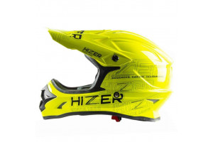 Шлем мото кроссовый HIZER J6805 #1 (XL) lemon/green