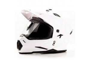 Шлем мото мотард HIZER J6802 #2 (S) white (2 визора)
