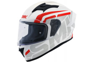 Шлем SMK STELLAR STAGE, цвет белый/серый/красный, матовый (XL)