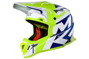 Шлем SMK ALLTERRA X-POWER, цвет салатовый/белый/синий (M)