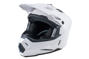 Шлем кроссовый ATAKI JK801 Solid (белый глянцевый, XL)