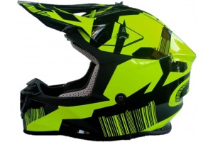 Шлем мото кроссовый GTX 633 (XL) #6 BLACK/FLUO YELLOW
